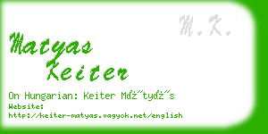 matyas keiter business card